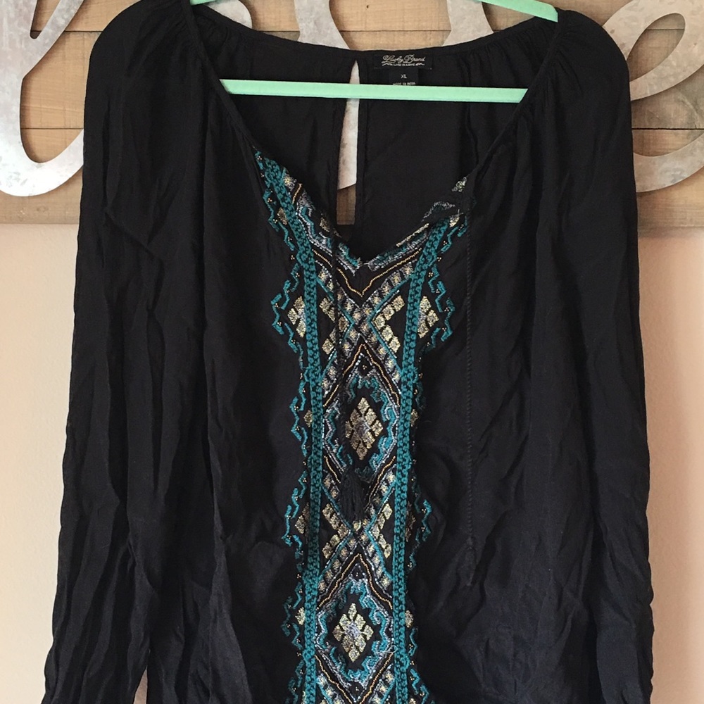 Lucky Brand Embroidered Top